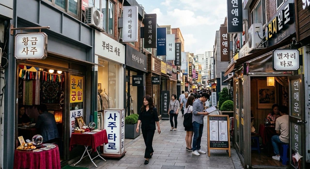 Fate reader street in Seoul